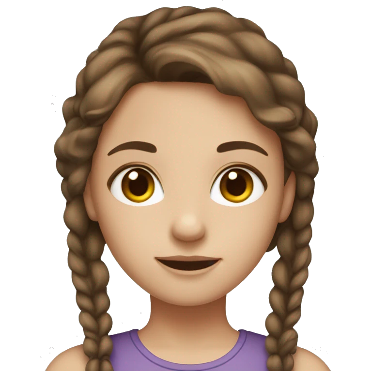 girl with brown hair, hazel eyes and fair skin emoji