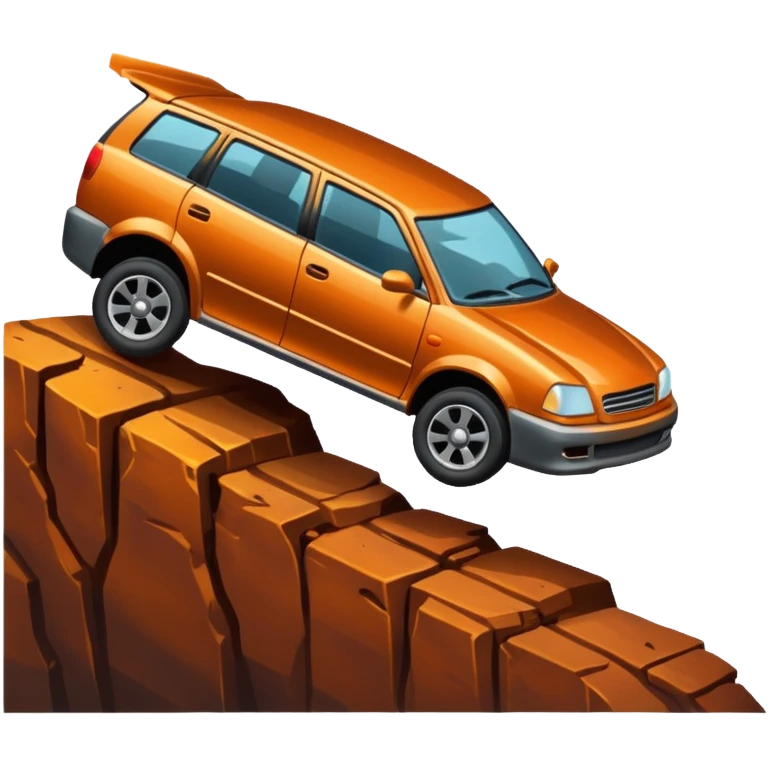 Car Fall in CLIFF  emoji