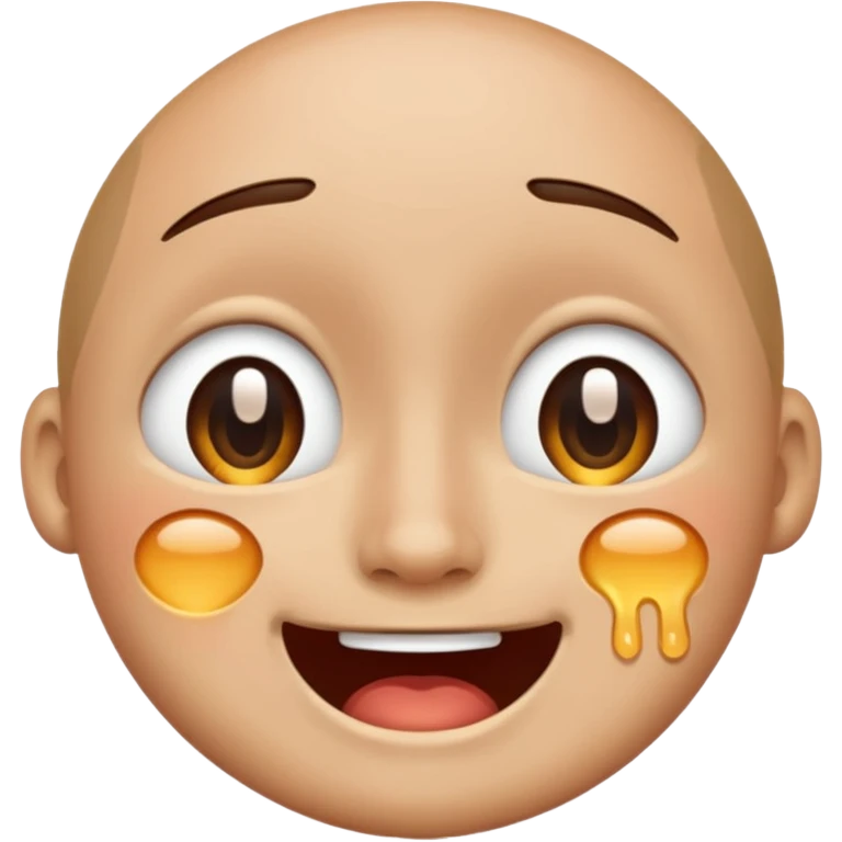 I want to create an emoji in that image we can see both Sad and happy feeling simultaneosly  give in Ai generated face  emoji