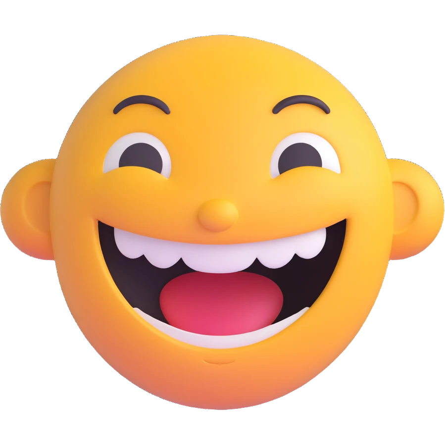 grinning face 3d emoji style emoji