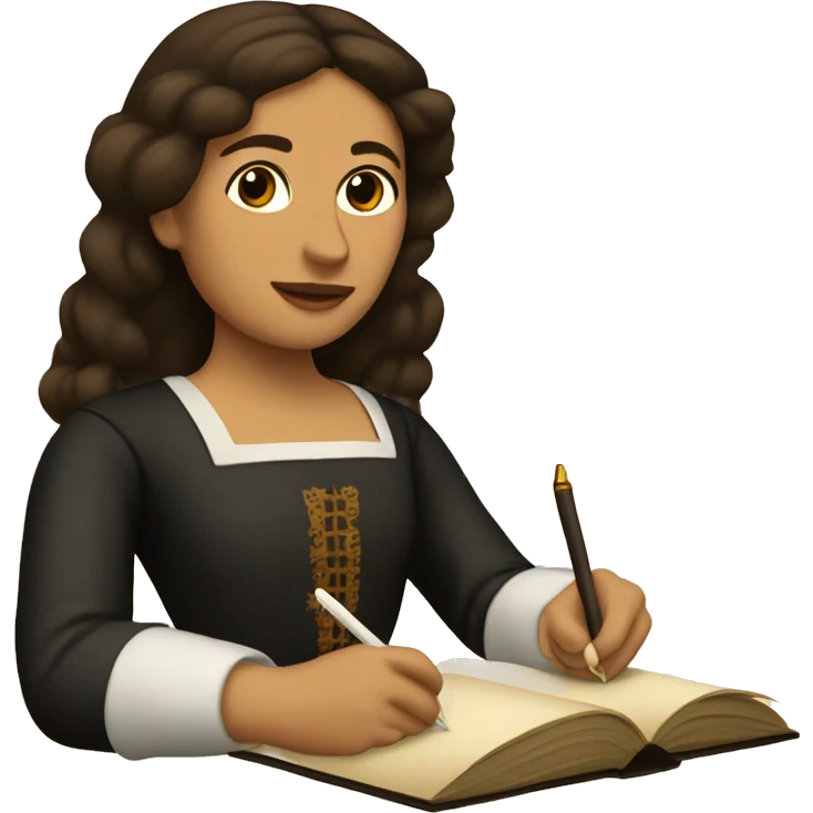 juana ines de la cruz writing letter emoji