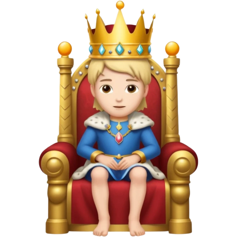 A repersitting on throne. Throne emoji