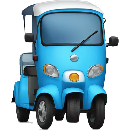 Reverse tuk tuk blue  emoji
