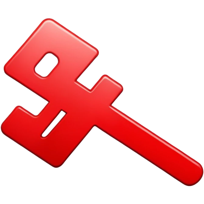 Negative symbol, minus sign, red emoji