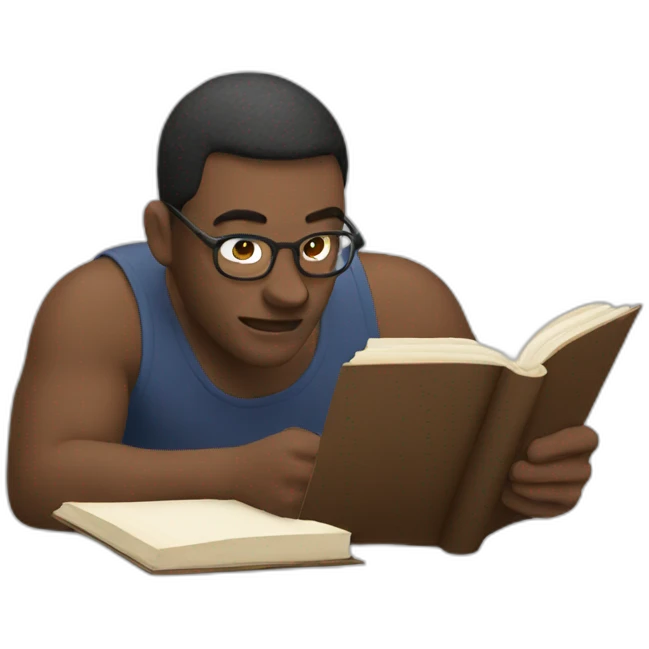man reading emoji