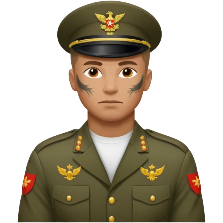 tatooed soldier, Russia emoji