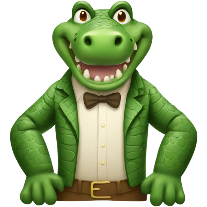 Standing Crocodile with arms crossed  emoji