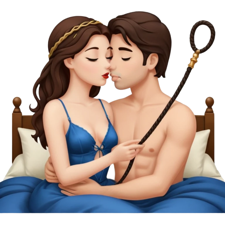 👙💦👩‍❤️‍💋‍👨🍆🛏️⛓️ emoji