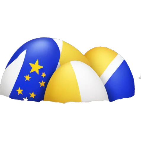 easter basket with eu flag eggs emoji