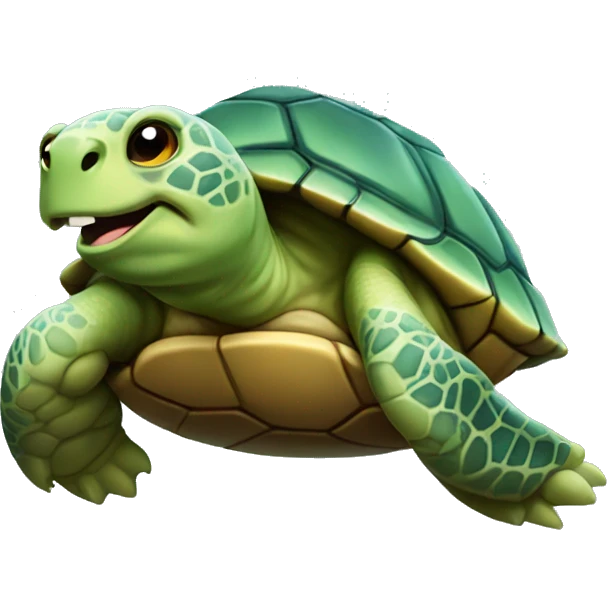 Turtle mewing emoji
