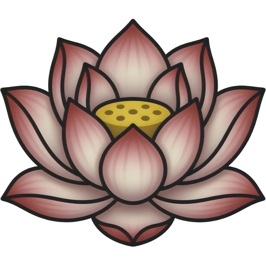 Lotus flower tattoo emoji