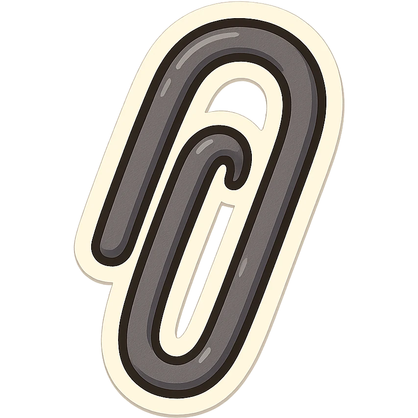simple black paperclip emoji