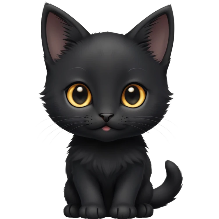 cinematic-cute-black-kitten-portrait-emoji,-head-tilted-playfully-and-inquisitively,-sleek-black-fur-with-subtle-hints-of-deep-gray,-simplified-yet-adorable-features,-highly-detailed,-glowing-with-a-warm,-friendly-glow emoji