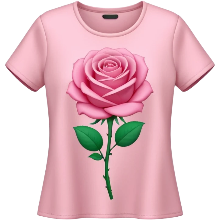 A 3D cartoon rose-pink women’s top with short sleeves, soft fabric texture, gentle lighting, isolated on plain background. plain top. emoji