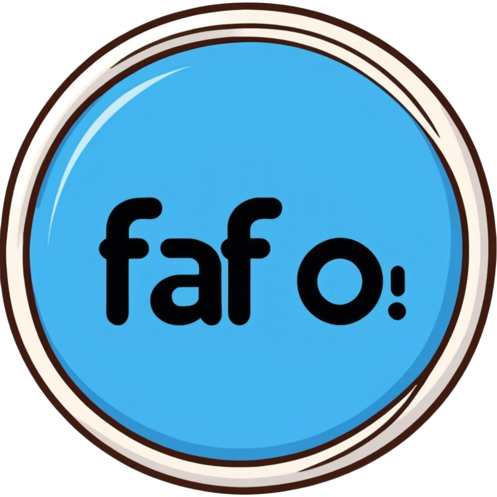 FAFO button blue  emoji
