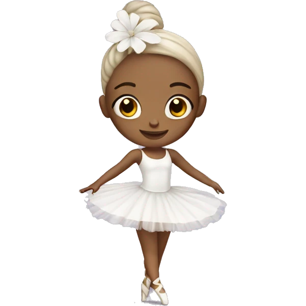 cute white ballerina girl  emoji