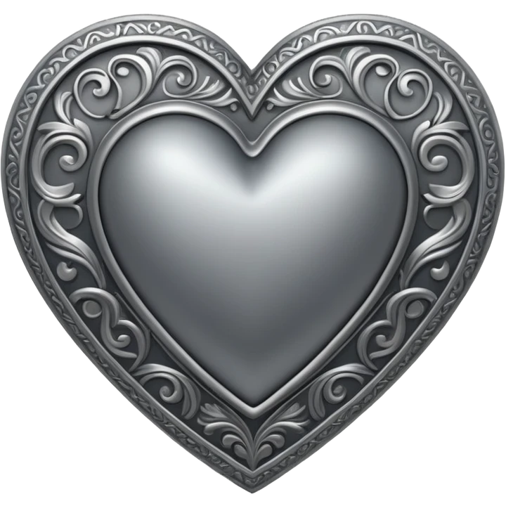 ornate grey heart emoji