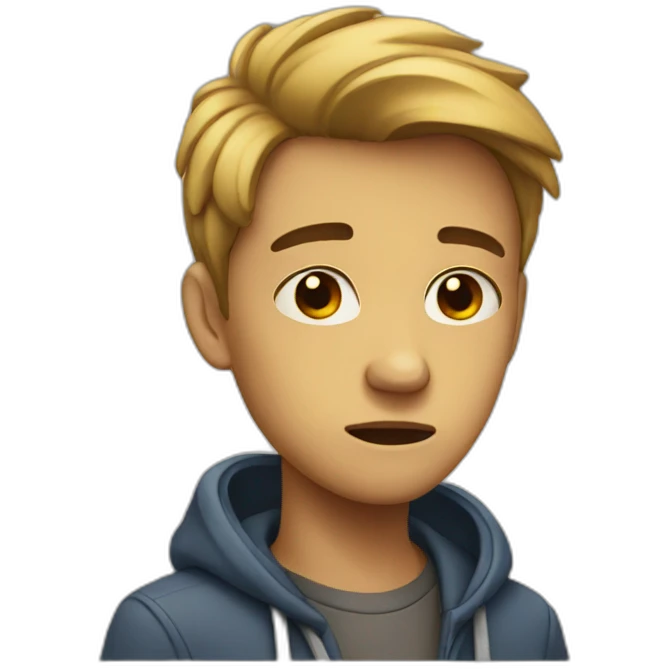 Sad teenager emoji