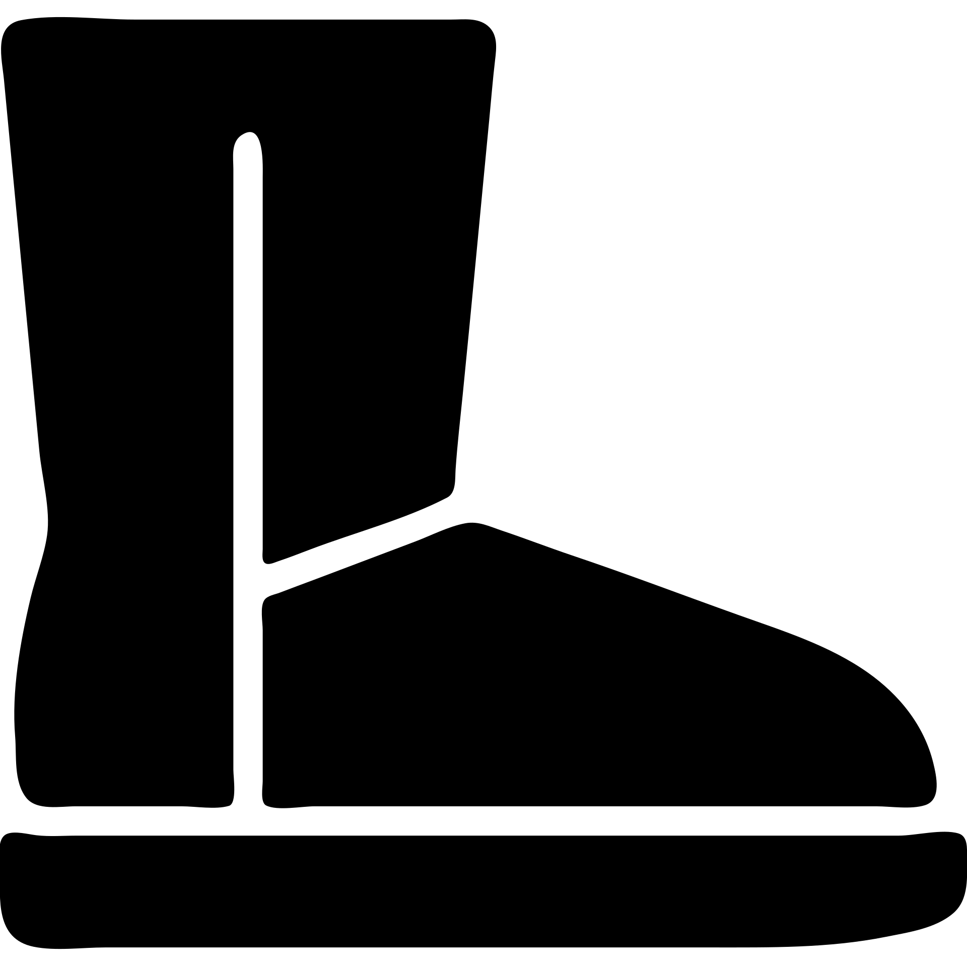 solid filled icon of Uggs boots, simple and bold emoji