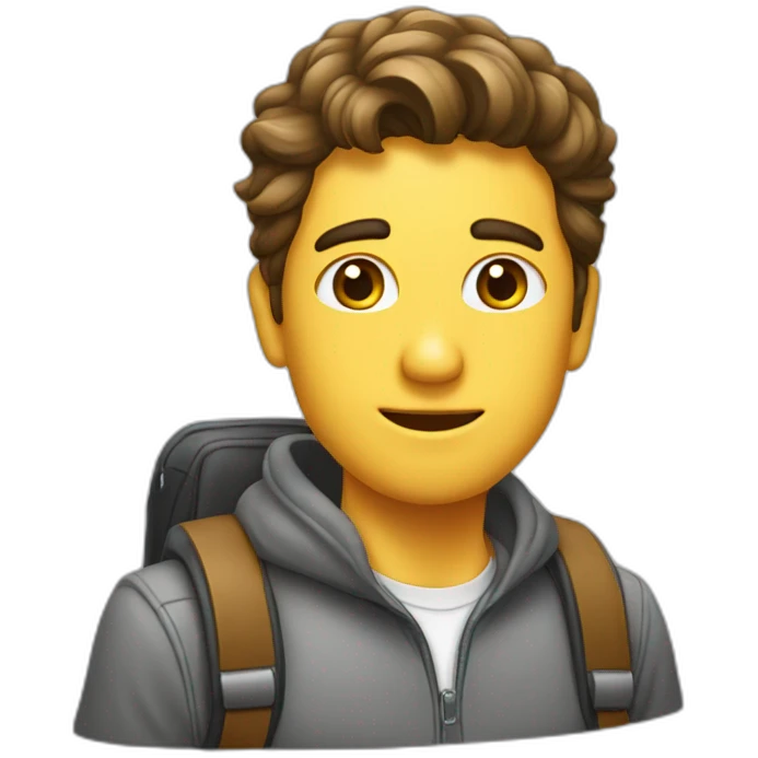 estudiante guapo e inteligente emoji