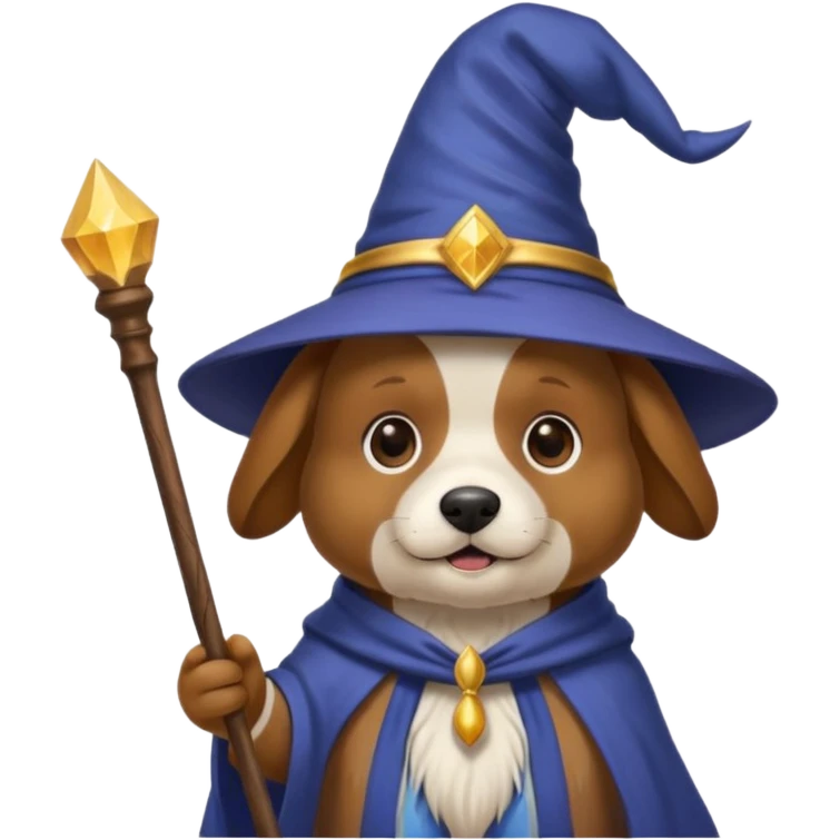 Dog wizard emoji