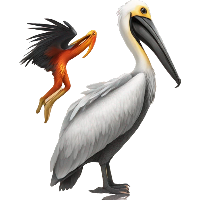 Pelican and phoenix emoji