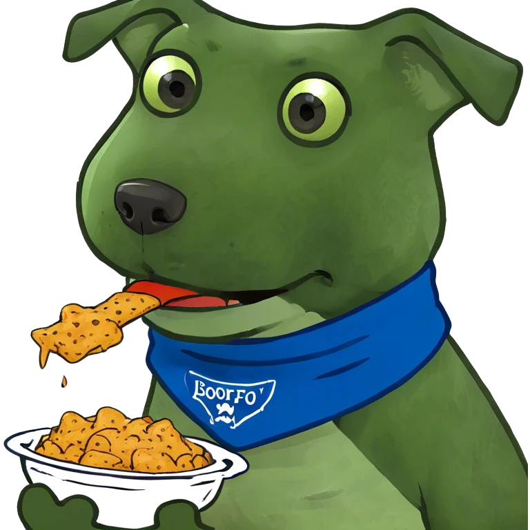 Dog eat food emoji
