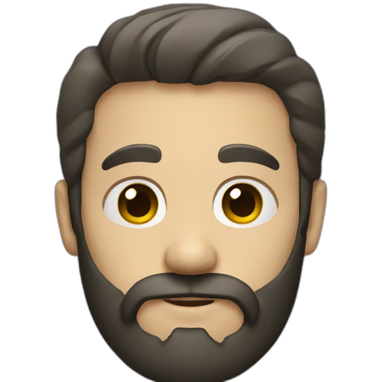 White man with a black beard. emoji