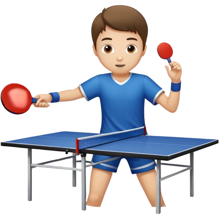 A boy playing table tennis emoji
