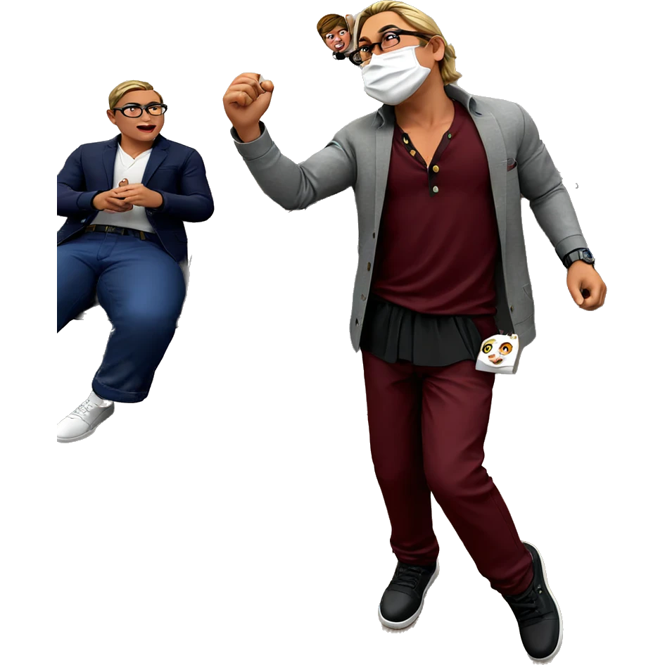 boys in stylish outfits emoji