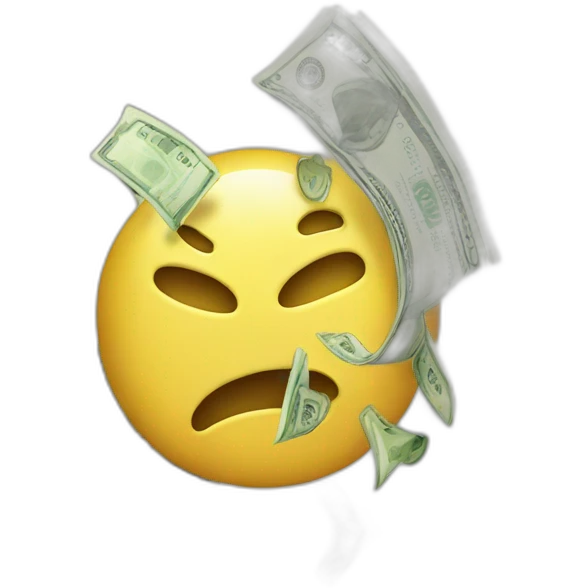 Money being slashes emoji