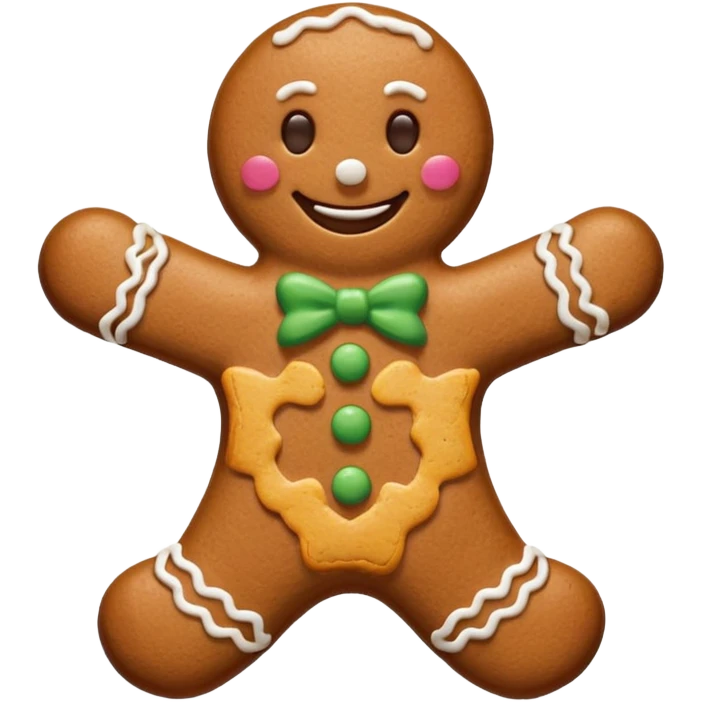 gingerbread man simple emoji