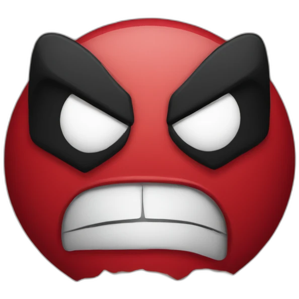 angry eyes deadpool face emoji