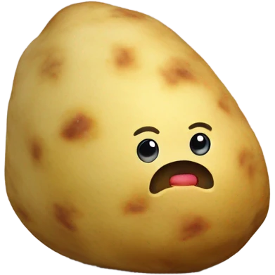 A potato that’s alive wrapped in a blanket  emoji