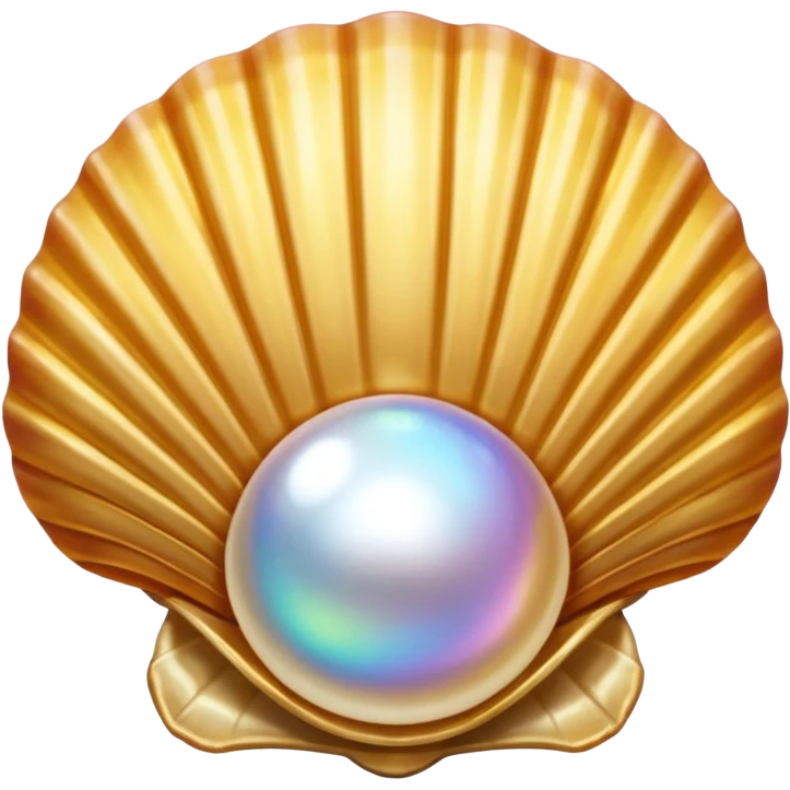 OpenSea gold shell with pearl emoji