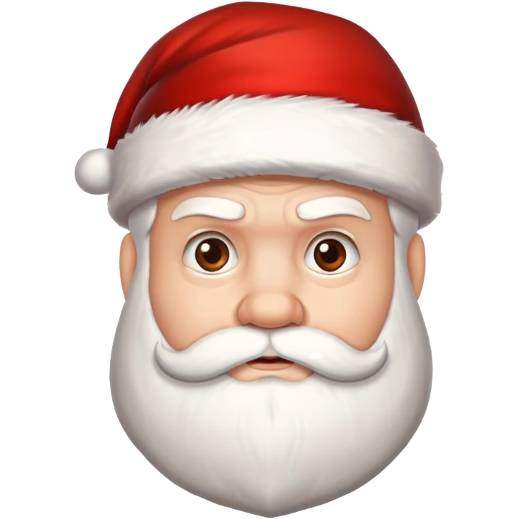 Santa suspicious emoji