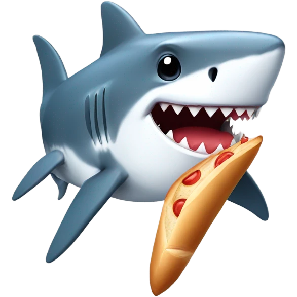 Shark with beret and baguettw emoji