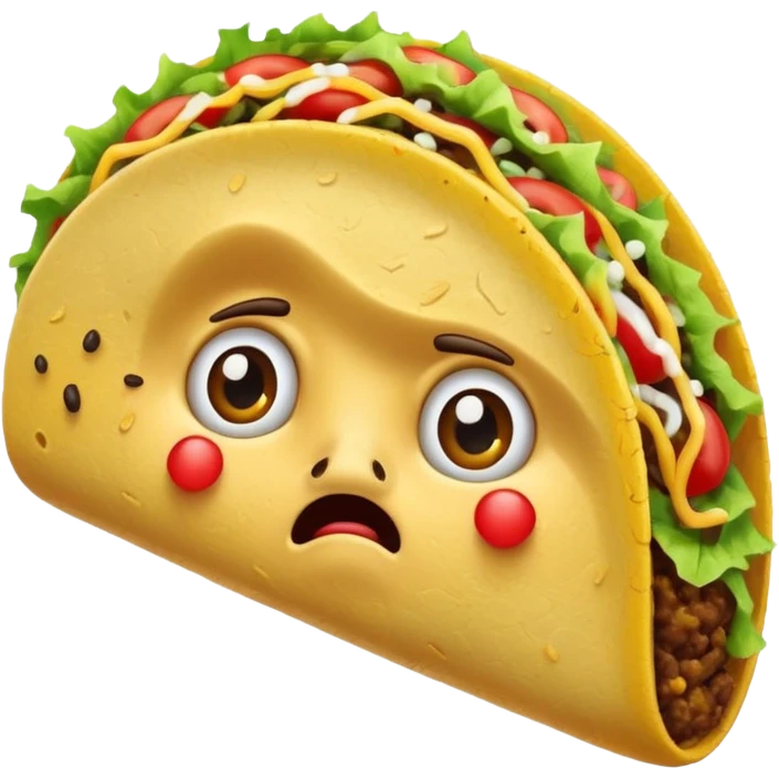 Devastated sad crying taco emoji