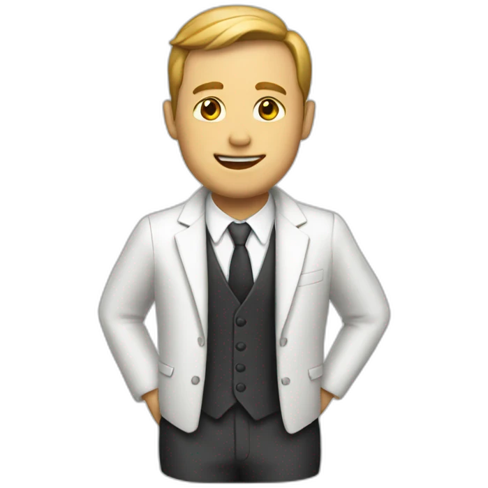white man suit emoji