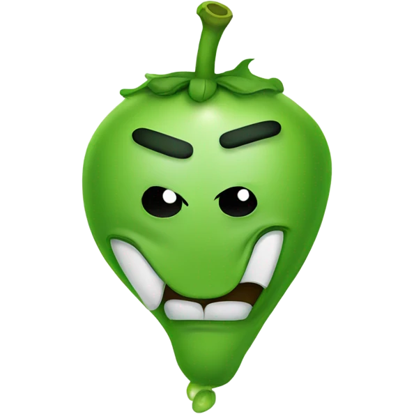 Green pea angry emoji