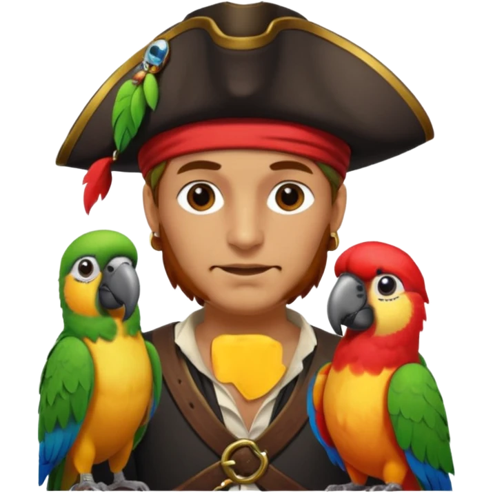 pirate and parrot emoji