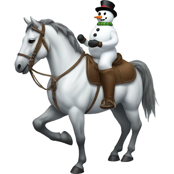 Snowman on a horse emoji