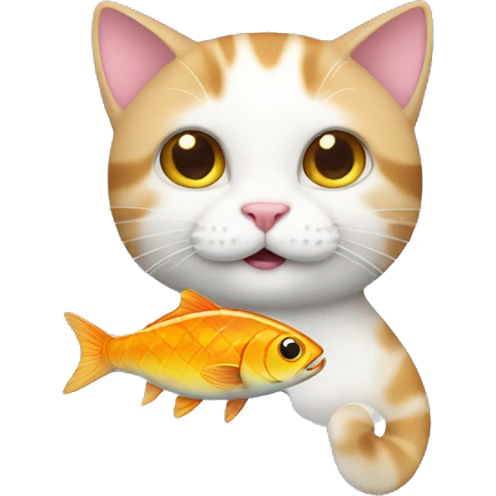 Cat with a fish emoji