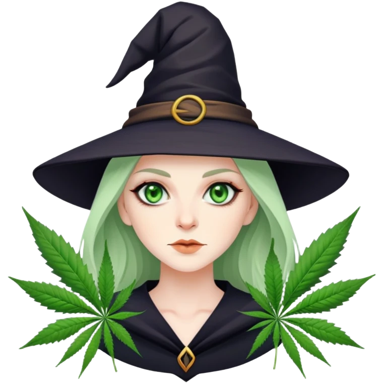 Marijuana witch emoji