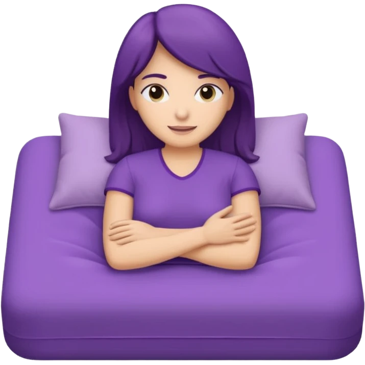 emoji de camilla de valoracion de fisioterapia color morado  emoji
