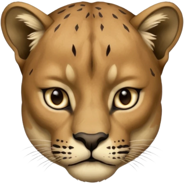 ancient man bold head, tattered puma skin cloth emoji