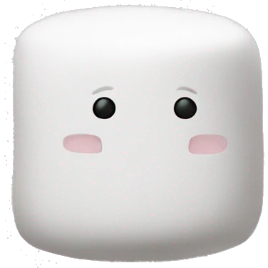 plain marshmallow without any face emoji