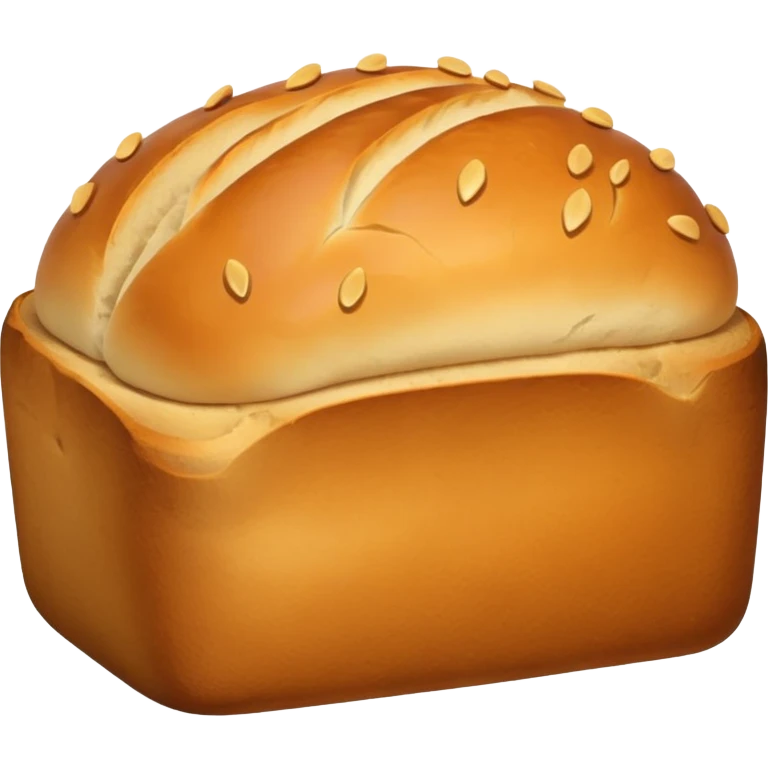 simple loaf of bread, golden brown emoji