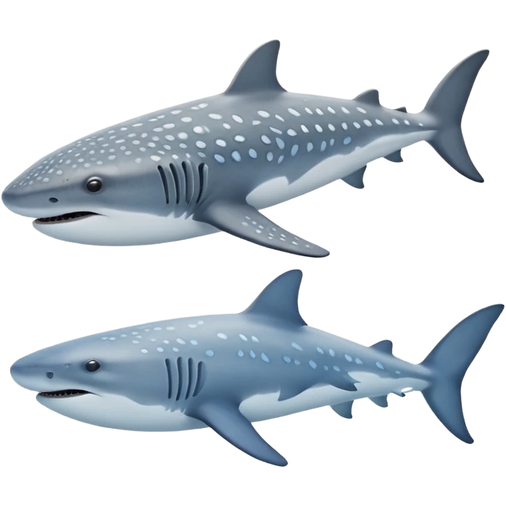 Whale Shark And Beluga Whale emoji