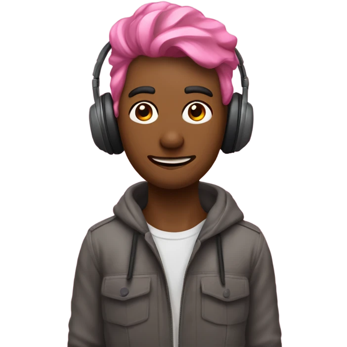 Audífonos con moño rosa emoji